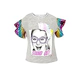 Mädchen T-Shirt Einhorn Kinder Shirt Kurzarm Baumwoll Sommer Pailletten Stickerei Design mit...