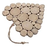 FIXOSHEE Rustikale Herz Wanddeko aus Treibholz 20cm Valentinstag Holzherz Anhänger Hängende Deko...