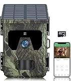 FunKind 4G Solar Wildkamera Handyübertragung App, 30MP 2K Wildtierkamera mit Nachtsicht...