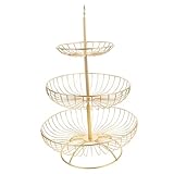 Toyvian Stöckiger Metall Obstkorb mit Luftdurchlässigem Drahtgeflecht Vielseitiger...