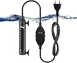GERUI Aquarium Heizung 35W/50W (1L-20L), Aquarium Heizung mit Temperatur Controller Heizstab...