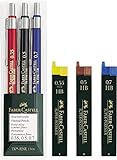 Faber-Castell 130622 Druckbleistift TK-FINE 3er Etui (je ein Stift 0,35 mm, 0,5 mm und 0,7 mm)...
