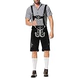 Celanisai Oktoberfest Tracht Outfits Herren 2-Teiliges Komplett Set Bayerisches Retro Casual...