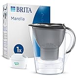 BRITA Wasserfilter-Kanne Marella graphit (2,4l) inkl. 1x MAXTRA PRO All-in-1 Kartusche – Filter...