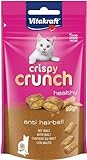 Vitakraft Crispy Crunch, knusprige Snackkissen gefüllt mit Malz, Katzensnack, zur Vorbeugung von...