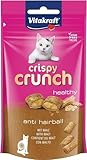 Vitakraft Crispy Crunch, knusprige Snackkissen gefüllt mit Malz, Katzensnack, zur Vorbeugung von...