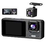 Armaturenbrett-Kamera für Auto, Fahrrecorder, 3 Kanäle, Infrarot-Vision, WiFi, 1080P,...