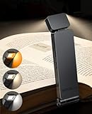 Tyreses Leselampe Buch Klemme, 500mAh USB Wiederaufladbare Buchlampe zum Lesen im Bett, LED...