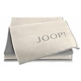 JOOP! Plaid Melange Doubleface | Natur-Silber - 150 x 200