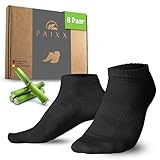 PAIXX Premium Bambus Sneaker Socken 8 Paar, 43-46 & 39-42, Herren & Damen - Atmungsaktive,...