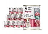 JOHN DOG Premium Hundenassfutter reich an Pute - Glutenfreies Nassfutter mit 95,7% Tierische...