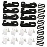 Homoyoyo Solarfolie Befestigungsset Schwarz mit Klebestreifen und Haltebändern für Pool...