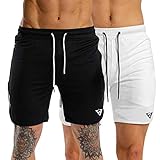 Wangdo Herren Workout Shorts 17,8 cm Laufshorts Athletic Bike Shorts Gym Shorts für Männer mit...