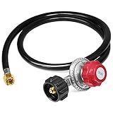 iFutniew Hochdruck-Propan-Regler mit 0-20 Psi, verstellbarer Regler mit 1,2 m Qcc1/Typ 1 Schlauch,...