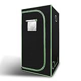 Jiubiaz Growzelt 100x100x200cm Grow Tent, Growschrank für Homegrow, Indoor Anbauzelt, Growroom,...