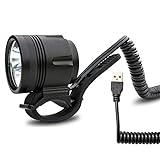 USB Helmlampe Stirnlampe Sport und Freizeitlampe mit 950 Lumen | 4 Leuchtmodi | kann mit allen 5V...