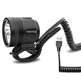USB Helmlampe Stirnlampe Sport und Freizeitlampe mit 950 Lumen | 4 Leuchtmodi | kann mit allen 5V...