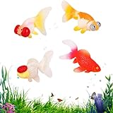 Kunstfisch Für Aquarium,4er-Set Fischdekoration - Realistische Meerestiere Deko für Aquarium...
