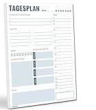 blaash® Tagesplaner Block DIN A4 | 50 Seiten Planer für Aufgaben, Termine, Notizen & Ideen |...