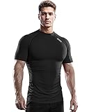 DRSKIN 3, 2 oder 1 Pack Herren Kompressionsshirt Kurzarm Top Baselayer Sport T-Shirt Athletic...