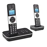 ACAGALA D1002 TAM-D Schnurloses Telefon mit 2 Mobilteilen und Anrufbeantworter Anrufer-ID/Anklopfen...