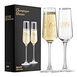 PARACITY Hochzeit Champagner gläser 2 Stück, Brautpaar Champagnerbescher, Geschenk zur Verlobung...