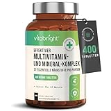 Multivitamin und Mineralien, 400 vegane Multivitamintabletten, Vorrat für 13 Monate, 27 Vitamine...