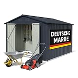 Albatros Profi Gerätehaus XXL – verzinktes Metall in Anthrazit (RAL 7016) | 259x313x192cm,...