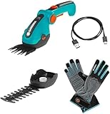 Gardena Akku-Grasschere ComfortCut Li: Rasenkantenschere mit 8 cm Schnittbreite(9887-20) +...