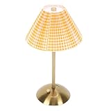 Fockety Kabellose Tischlampe, 3 Farben Dimmbare LED Schreibtischlampe, Tragbare Nachttischlampe mit...