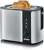 SEVERIN Automatik-Toaster, Toaster mit Brötchenaufsatz, hochwertiger Edelstahl Toaster zum Toasten,...