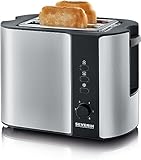 SEVERIN Automatik-Toaster, Toaster mit Brötchenaufsatz, hochwertiger Edelstahl Toaster zum Toasten,...