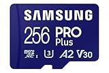 Samsung PRO Plus microSD-Karte + SD-Adapter, 256 GB, Für Mobile Gaming auf Smartphones, Tablets und...