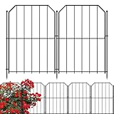 Yeabett Gartenzaun 25 Stück, Dekorativer Metallzaun 31cm(B) × 41cm(H), Hundezaun Outdoor...