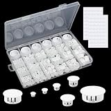 240 Stück Abdeckkappen für Bohrlöcher 5/6/7/10/13/18/25mm: Blindstopfen Kunststoff, Abdeckkappen...