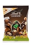 Lindt Schokolade Eier Ganznuss| 86 g Beutel | Eier aus feinster dunkler Schokolade mit ganzen...
