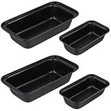 HEIYUET 4 Stück Rechteckig Brotbackform Kasten, 150g und 450g Brot Backform Kastenform,...