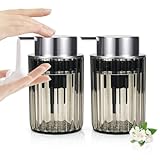 LELE LIFE 2er Pack Schaumseifenspender - Klarer Acrylschaum-Handseifenspender mit silberner Pumpe...