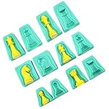 WEKADRIN Schach Silikonform 12 Stücke Flexible Antihaftbeschichtete Backform aus Umweltfreundlichem...