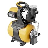 Wiltec Hauswasserwerk mit 24-L-Membrankessel, 5000 l/h Hauswasserautomat mit Druckschalter und...