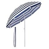 Sekey® 160 cm Sonnenschirm| Strandschirm mit Schutzhülle für Balkon Garten & Terrasse|...