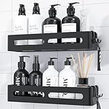 Kitsure Duschablage ohne Bohren - 2er-Pack, Duschregal ohne Bohren mit großer Kapazität,...