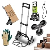 Tronitechnik® Sackkarre Handkarre klappbar für Treppen, Transportkarre bis 75kg - Karre für...