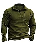 Beotyshow Herren Quarter Zip Fleece Pullover Langarm Sweatshirt Outdoor Taktisch Weich Warm Polar...