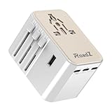RoadZ Reiseadapter Weltweit, Universal Reisestecker mit 2 USB, 3 USB- C und 1AC Steckdose, 30W...