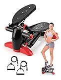 Stepper für Zuhause, Mini Stepper Maschine mit Widerstandsbändern Kalorienzählung, Treppenstufen...