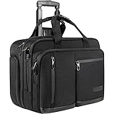 VANKEAN 17.3'' Laptoptasche mit Rollen für Herren, Stylische Handgepäck-Aktentasche Laptoptasche...