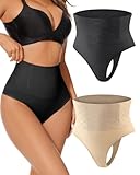 Ulhnei Shapewear Damen Bauchweg Unterhose, 2 Stück Miederhose Tanga Unterwäsche String Miederslip...