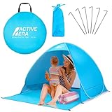 Active Era Pop Up Strandmuschel mit UV Schutz, UPF 50+ Strandzelt, Windschutz Strand, Zelt für 2-3...