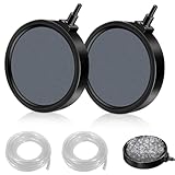 RFYTDCF 2 Stück Sprudelstein für Teiche, 13cm Sprudler für Aquarium Luftausströmer mit 2 Stück...